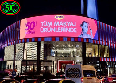Τυλιγμένη εξωτερική διαφημιστική οθόνη LED, οθόνη LED P6, πλήρης χρώματος 20W εσωτερική πλήρης χρωματική οθόνη LED