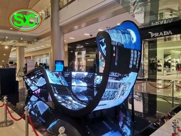P4.81 Εξωτερική ευέλικτη LED αλουμινένια θήκη SMD2525 1R1G1B 5000 Nits φωτεινότητα