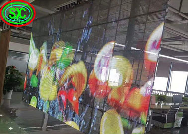 Διαφανής οθόνη LED εσωτερικό P3.9-7.8 Πλήρο χρώμα SMD καμπυλωτό LED βίντεο τοίχωμα γυαλί για επίδειξη