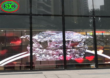Διαφανής οθόνη LED εσωτερικό P3.9-7.8 Πλήρο χρώμα SMD καμπυλωτό LED βίντεο τοίχωμα γυαλί για επίδειξη