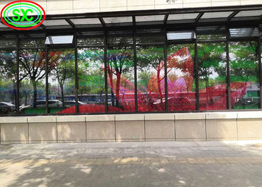 Διαφανής οθόνη LED εσωτερικό P3.9-7.8 Πλήρο χρώμα SMD καμπυλωτό LED βίντεο τοίχωμα γυαλί για επίδειξη