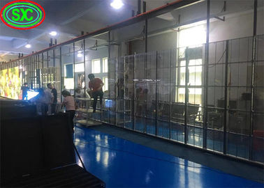 Εμπορικό κέντρο Εξωτερικό Πλήροχρωμα Αδιάβροχο P3.91-7.82 Δαχτυλίδι Διαφανής οθόνη LED