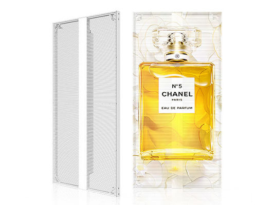 SMD P3.91 1000*500mm Διαφανής οθόνη οθόνης LED που τοποθετείται σε γυάλινο παράθυρο για εμπορικό κατάστημα