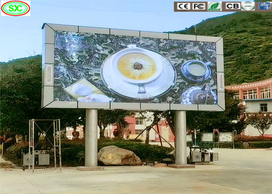 SMD 3535 P10 Εξωτερική πλήρης χρώσης υδροστεγή οθόνη LED Πίνακα Super Clear Vision