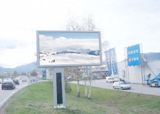 εξωτερική αδιάβροχη Σταθερή εγκατάσταση Ηλεκτρονική LED διαφημιστική οθόνη πλήρες χρώμα