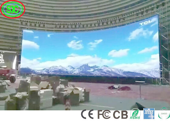 MBI 5124 SMD1010 1300cd/M2 P3.91 Curved Stage Led Display πλήρης χρωματική οθόνη LED
