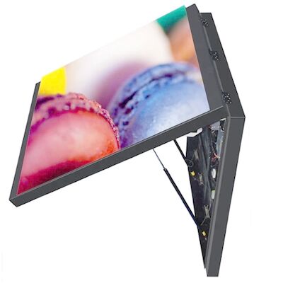 6mm Pixel Pitch Εξωτερική πλήρης χρωματική οθόνη LED Ασύρματος έλεγχος εμπρός/πίσω IP65/IP54 Σιδερωμένο ατσάλινο ντουλάπι 32.5kg