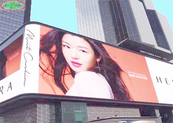 Εξωτερική διαφήμιση πλήρους χρώματος LED Billboard Street Big P10 με 3 χρόνια