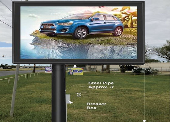 Οθόνη LED εξωτερικού χώρου P10 πλήρους χρώματος με απόσταση pixel 10mm και αδιαβροχοποίηση IP65