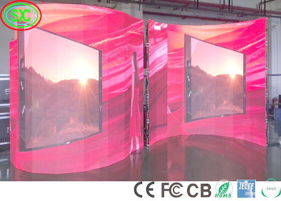 Εσωτερική 1100cd/M2 P3.91 Κύκνωτη οθόνη LED σκηνής 240W/M2 οθόνη φόντου σκηνής