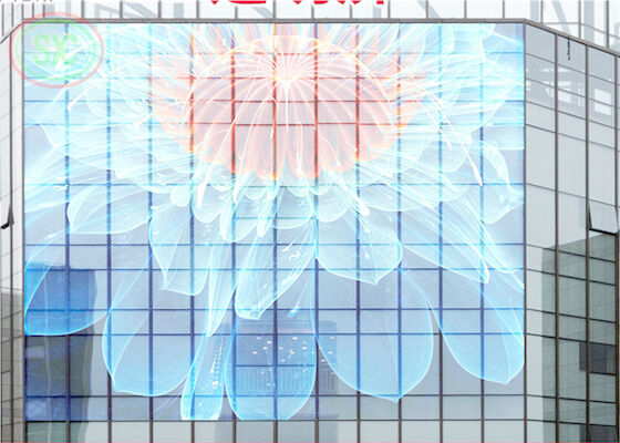 Εμπορική 1R1G1B Διαφανής οθόνη τηλεόρασης LED 1000mmx1000mm Μέγεθος θήκης
