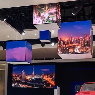 Εσωτερικό Εξωτερικό 6 πλευρές Smd3535 2000nits Cube LED Video Wall P3.91mm Για DJ Stage
