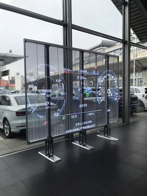 Εμπορική 1R1G1B Διαφανής οθόνη τηλεόρασης LED 1000mmx1000mm Μέγεθος θήκης