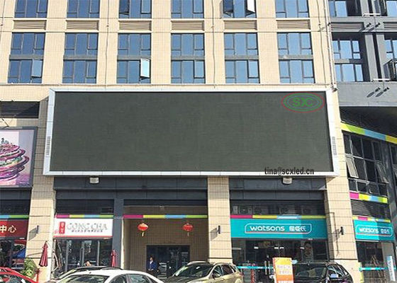 Εξωτερικό κτίριο Full Color P10 LED Billboard 10mm Pixel Pitch IP65 Αδιάβροχο