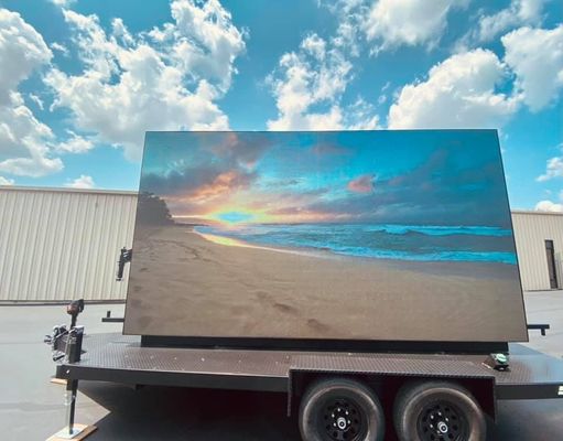 Εξωτερικό πλήρες χρώμα Μεγάλη φωτεινότητα Μεγάλη οθόνη LED P5 640*640mm Σταθερή διαφημιστική πινακίδα LED