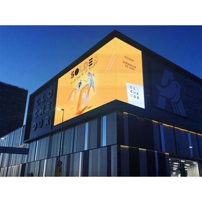 Εξωτερική οθόνη από αλουμίνιο με LED, υδατοασφαλής HD, τοίχος βίντεο εμπορικού κέντρου