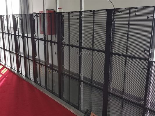 Καλή τιμή Εμπορικό Κέντρο Μόδας Πλήρες Χρώμα P3.91-7.82 Διαφανής οθόνη LED Γυάλινος τοίχος κουρτίνας σε απευθείας σύνδεση