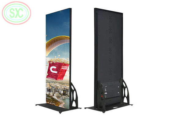4K αδιάβροχο εσωτερικό πάτωμα στέκεται αφίσα LED οθόνη P2.5 LED σήμα κινητό