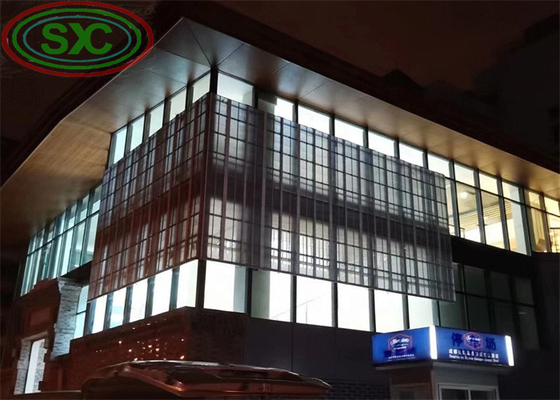 Υψηλής φωτεινότητας διαφανές LED σήμα G3.91-7.82 LED οθόνη 1000*500mm αλουμίνιο χύτευσης