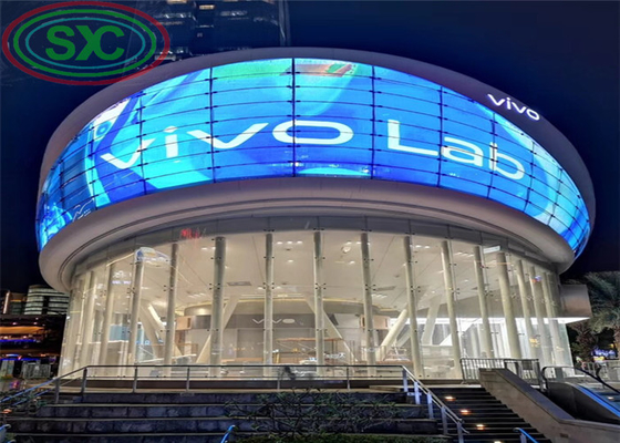 Υψηλής φωτεινότητας διαφανές LED σήμα G3.91-7.82 LED οθόνη 1000*500mm αλουμίνιο χύτευσης