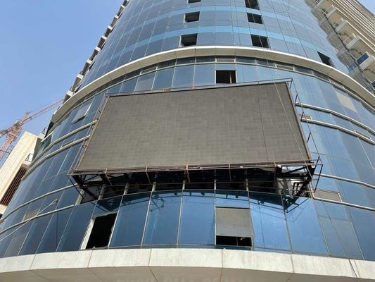 Οδηγημένος υπαίθριος οδηγημένος τηλεοπτικός τοίχος P8 960x960mm επίδειξης P8 σιδήρου γραφείων διαφήμισης υπαίθρια οδηγημένη οθόνη φωτεινότητας πινάκων διαφημίσεων υψηλή