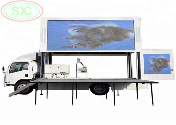 SMD 2121 εξωτερική οθόνη LED ρυμουλκούμενου με LED οθόνη τριών πλευρών για κινητή διαφήμιση