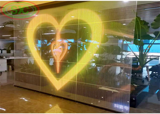 Νεαρή ελαφριά διαφανής οθόνη LED με φωτεινότητα 4500CD Ιδανική για σύγχρονη διαφήμιση και οθόνη κτιρίων γυαλιού