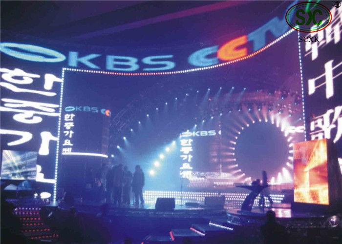 HD Full Color P4 Curved Μεγάλη LED οθόνη βίντεο τοίχος εσωτερική LED οθόνη ενοικίαση οθόνες
