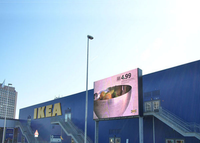 Υψηλή φωτεινότητα Καθαρή εικόνα P6 2x3m Διαφημιστική εξωτερική οθόνη πλήρους χρώματος LED