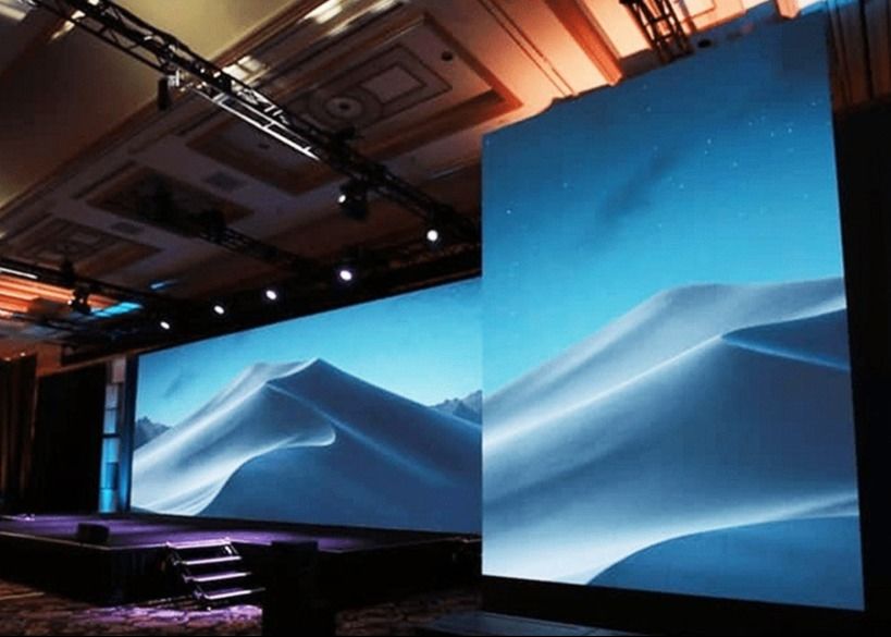 P4 4mm Έγχρωμη Εσωτερική Οθόνη LED Ενοικίασης 600W/M2 160° Γωνία Θέασης