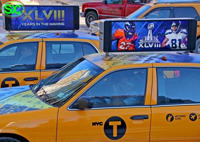 Υψηλής φωτεινότητας Ενσωματωμένη οθόνη πληροφοριών LED για ταξί, ενσωματωμένη οθόνη LED 10mm Pitch DC5V