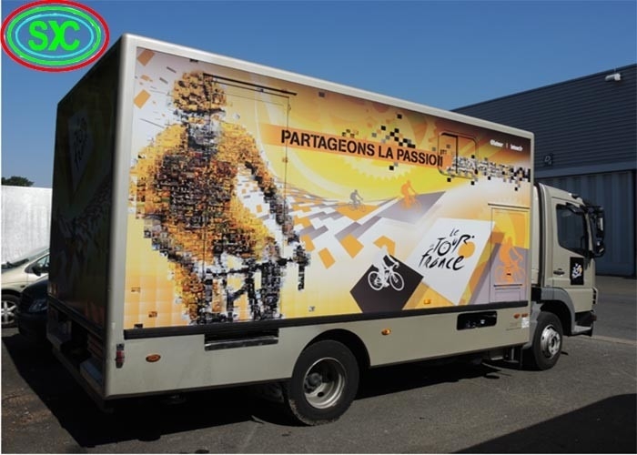 Εικαστική οθόνη κινητού φορτηγού LED οθόνη με 2727 μεγέθους λάμπας και 320x160mm μέγεθος μονάδας