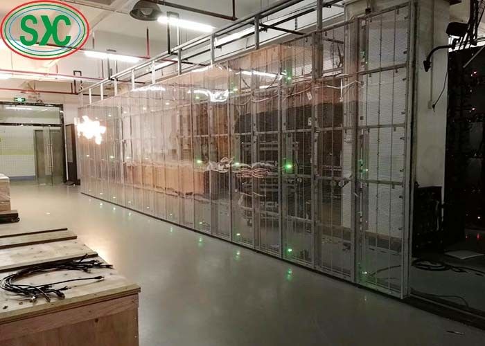 G3.91-7.82 Υπερτελής πλήρους χρώματος διαφανές τοίχωμα βίντεο SMD2525 IP54 Μακρά διάρκεια ζωής