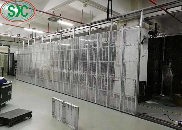 Διαφανής πλήρης χρώματος οθόνη LED με πλέγμα ευρείας οπτικής γωνίας Τρία χρόνια εγγύηση