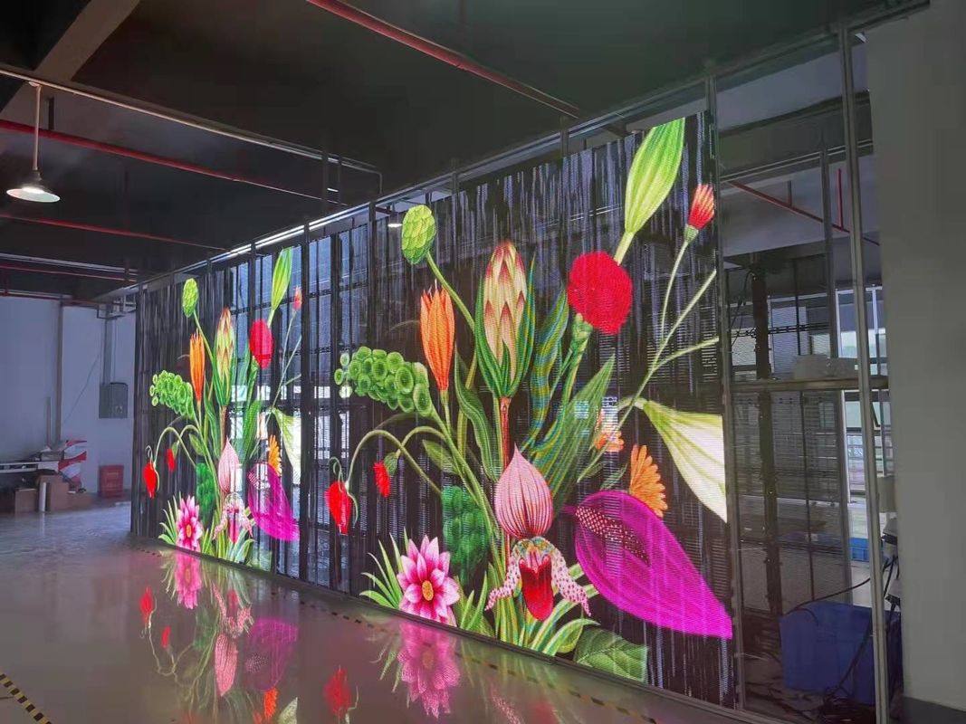 Μέθοδος Οδήγησης Διαφανές LED Video Wall Αδιάβροχο IP43 για Καθαρές και Φωτεινές Εικόνες