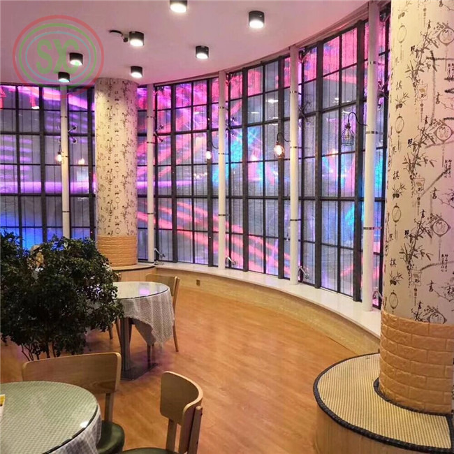 Μέθοδος οδήγησης Διαφανής οθόνη LED Μονάδα βάρους 0,2KG/PC Τμήμα Led Διαφανής οθόνη