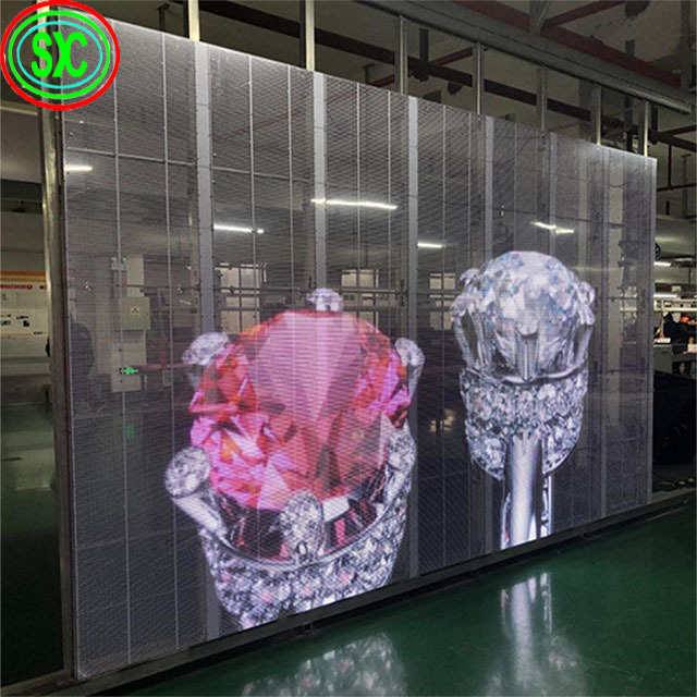 Αδιάβροχο IP43 P7.82-7.82 Διαφανές LED τοίχος βίντεο Η απόλυτη λύση οθόνης για τις επιχειρήσεις