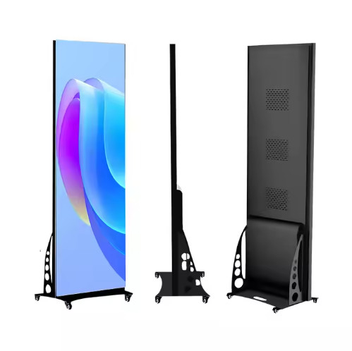 Μεταφορτώσιμο Led Video Wall P1.25 P1.5 P1.86 P2 P2.5 Με τροχούς Διαφημιστική αφίσα LED εσωτερική αφίσα LED οθόνη LED ψηφιακή οθόνη