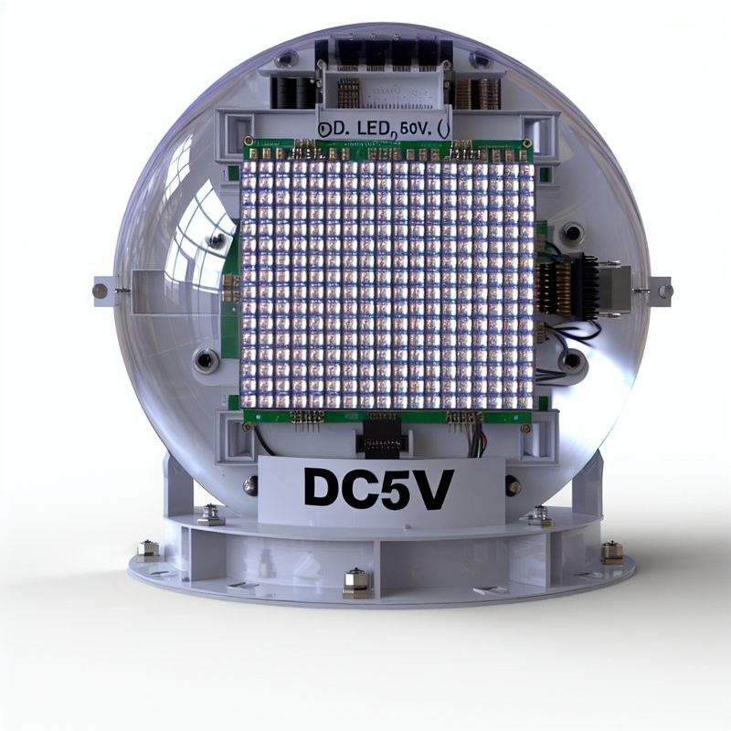 DC5V Σφαιρικό LED Display Η Απόλυτη Επιλογή για Απεικόνιση Βίντεο/Κειμένου/Εικόνας