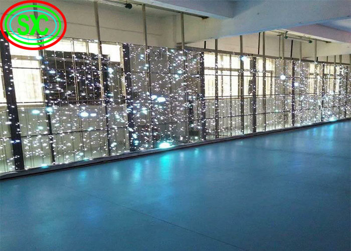 Διαφημιστικό πάνελ Epistar Chip Διαφανές LED Κεραμίδιο Διαφανής LED οθόνη Διαφανή γυάλινη LED οθόνη