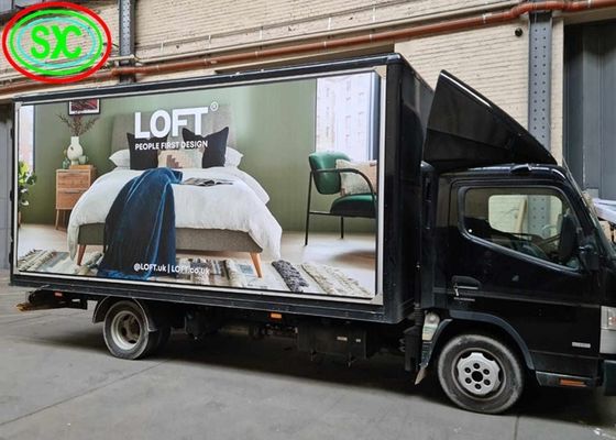 Εξωτερική υδροσβεστή LED διαφημιστική οθόνη φορτηγού P6 υψηλής φωτεινότητας Epistar Chip