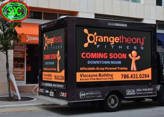 Εξωτερική πλήρης χρώσης κινητή διαφήμιση φορτηγό φορτηγάκι ρυμουλκούμενο LED οθόνη με 6mm pixels και 192*192mm μέγεθος μονάδας