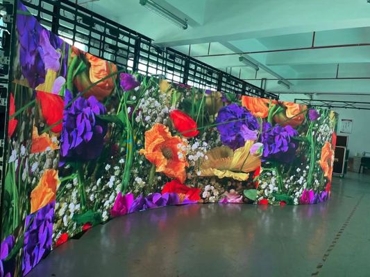 Οθόνες των εύκαμπτων κυρτών οδηγήσεων 3840hz σκηνικών για την υπαίθρια και εσωτερική χρήση