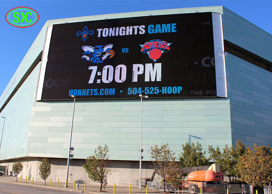 Πλήρες χρώμα διαφήμισης υψηλής ανάλυσης 3840hz το υπαίθριο οδήγησε την επίδειξη P10 χτίζοντας την οθόνη SMD3535 των οδηγήσεων