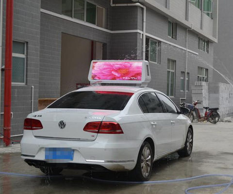 Καλή τιμή P6.67 εξωτερική οθόνη LED οροφής ταξί φωτεινότητα 1800mcd 3G WIFI RGB die cast αλουμινίου led οπίσθιο παράθυρο του αυτοκινήτου ψηφιακή οθόνη σε απευθείας σύνδεση