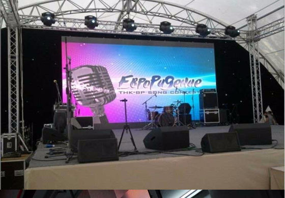 P2.5 P2.6 Ανερόπλεκτο εξωτερικό πλήρες χρώμα P3.91 HD LED Iron Box 1000*1000MM Box