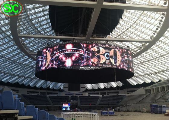 Χαμηλής ισχύος κατανάλωση οθόνης επίδειξης 360 βαθμού εσωτερικών καμμμένων P5 οδηγήσεων κουρτινών ψηφιακών