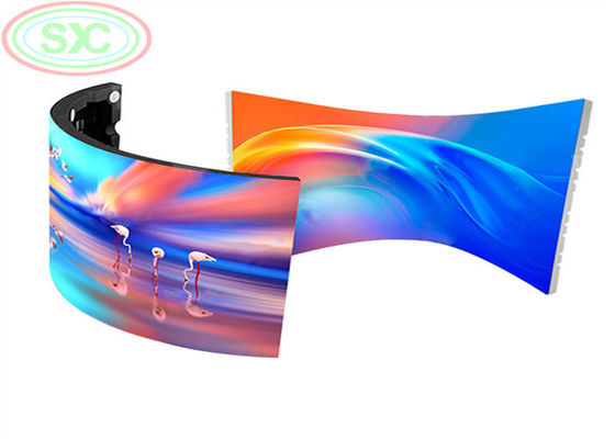 Ευέλικτο μαλακό P3 P4 P2.5 Μοντέλο Δυνατό αναδίπλωσης κυκλικό SMD 2121 μαλακό κύκλο τοίχος βίντεο