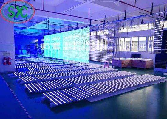 Καλή τιμή Διαφανής οθόνη LED υψηλή φωτεινότητα πλήρες χρώμα διαφανής τοίχος 32768 σημεία / τετραγωνικό μέτρο σε απευθείας σύνδεση