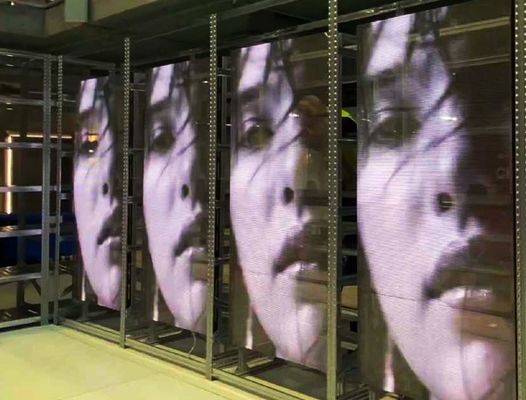 Καλή τιμή 6.2kg βάρος ντουλάπις Διαφανής οθόνη LED IP43 αδιάβροχη Σχεδιασμένη για καθαρές και ανθεκτικές διαφανείς διαφημιστικές πινακίδες Διαδικτυακά